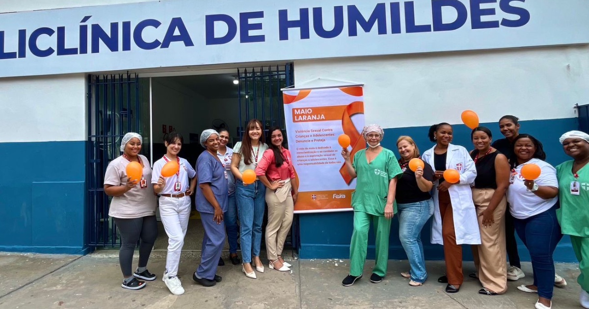 POLICLÍNICA DE HUMILDES PROMOVE AÇÕES DE CONSCIENTIZAÇÃO NO MAIO LARANJA EM FEIRA DE SANTANA