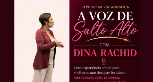 Dina Rachid leva para Feira de Santana a experiência “A Voz de Salto Alto”.