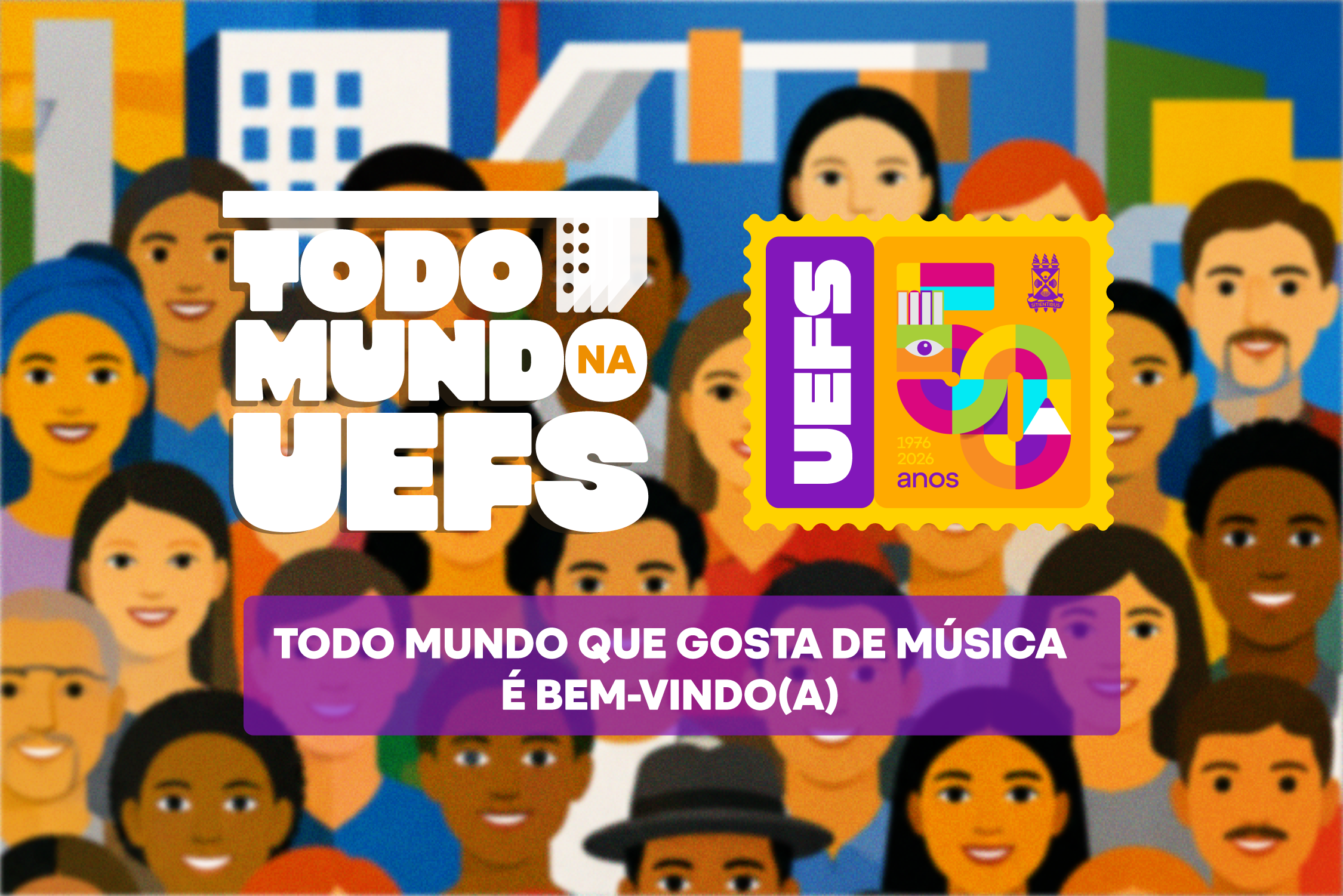 Uefs celebra 50 anos com programação cultural gratuita entre os dias 27 e 31 de maio em Feira de Santana