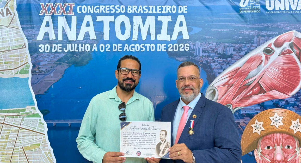 Professor da UNEF recebe uma das mais importantes honrarias da Anatomia brasileira concedida pela Sociedade Brasileira de Anatomia 