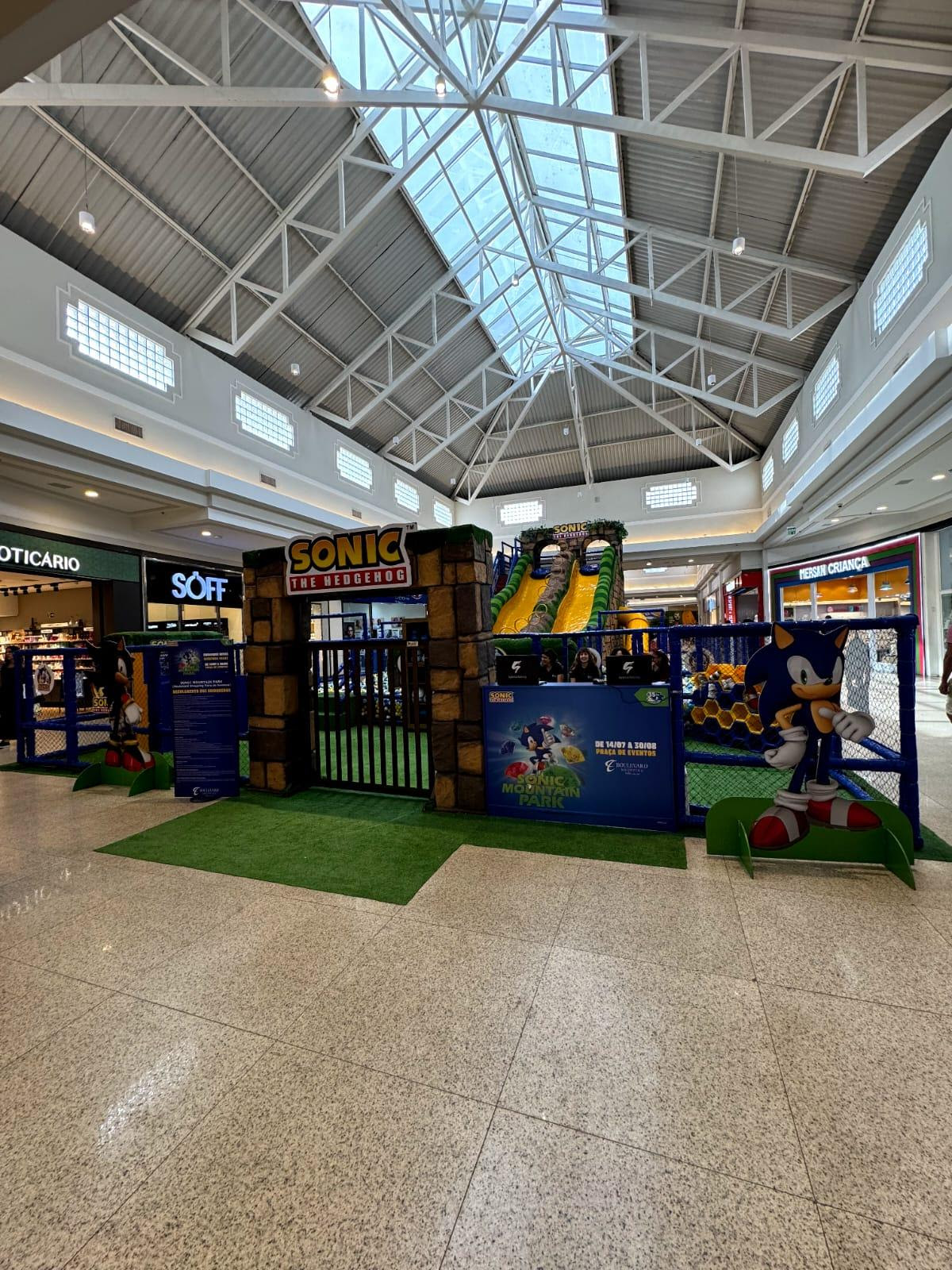 Parque temático do Sonic chega ao Boulevard Shopping
