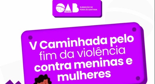 V Caminhada pelo fim da violência contra meninas e mulheres acontecerá dia 15 deste mês