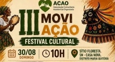 Festival Cultural reúne música, tradição e agricultura familiar em Maria Quitéria neste domingo (30)