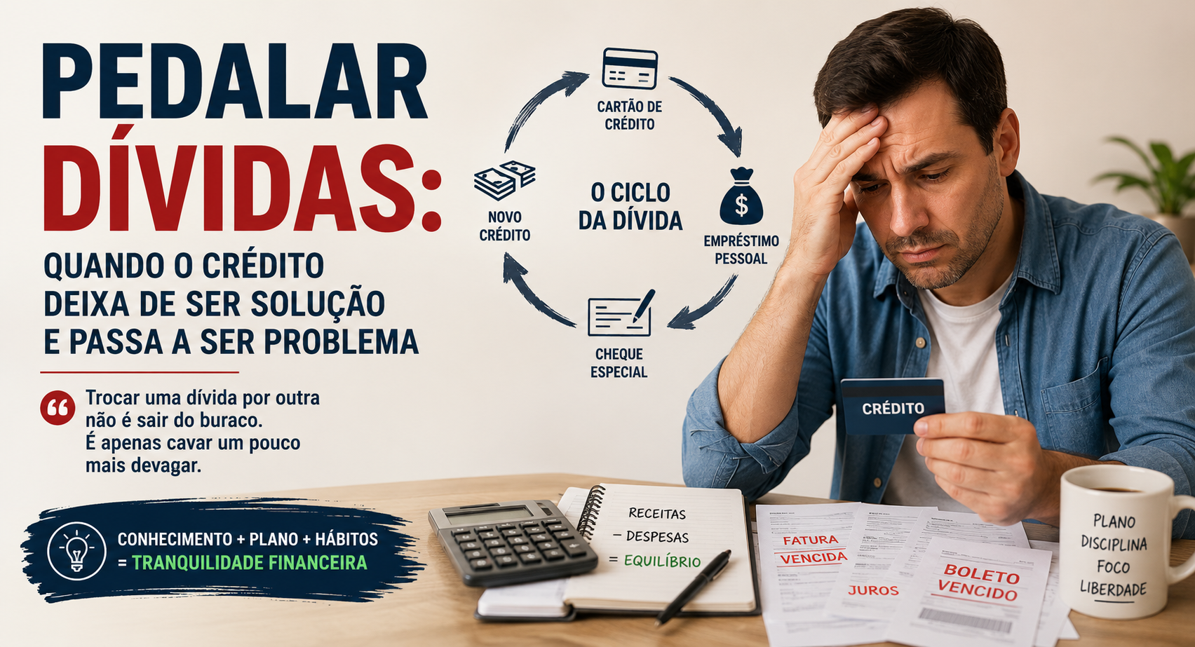 Pedalar dívidas: quando o crédito deixa de ser solução e passa a ser problema